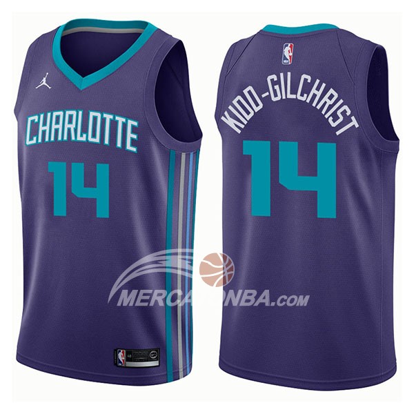 Maglia NBA Charlotte Hornets Michael Kidd Gilchrist Statement 2017-18 Viola